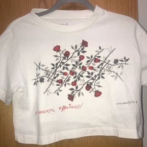 Urban Outfitters Cropped Graphic Tee